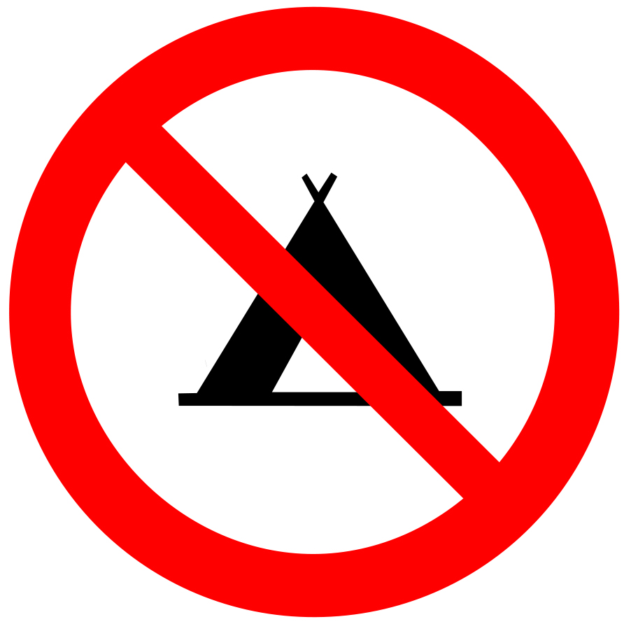 Camping interdit